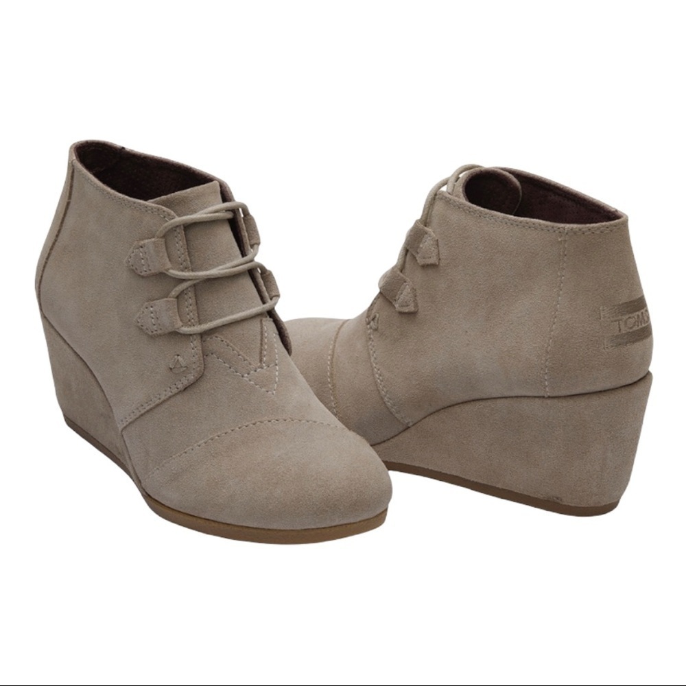 ❤️TOMS Kala Desert Taupe‎ Suede Women's Booties 6.5
